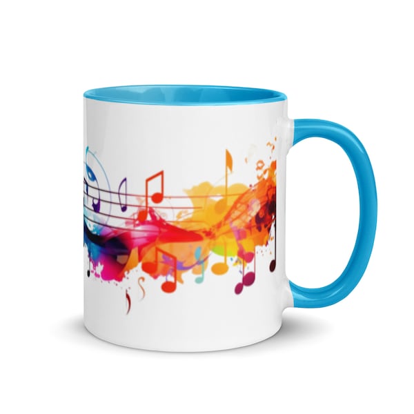 Musical Notes Mug - Colorful Music Mug Design - Gift For Music Lovers - Gift for Friend - Perfect Music Gift Idea -Musical Mug -Customizable