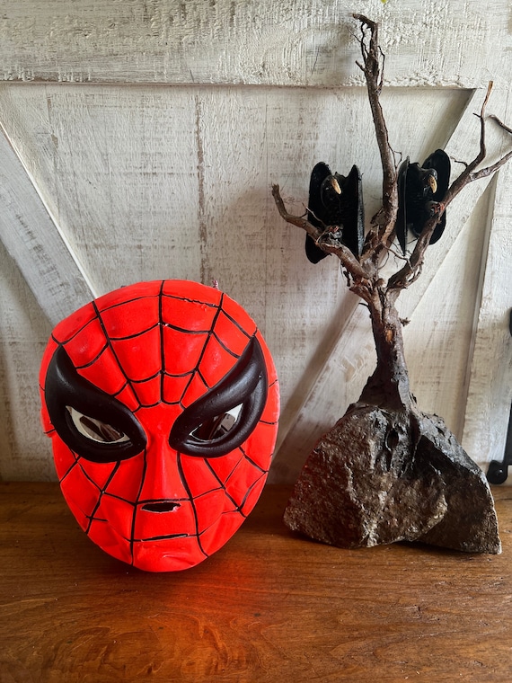 Ben Cooper Mask Vintage Halloween Mask Spider Man