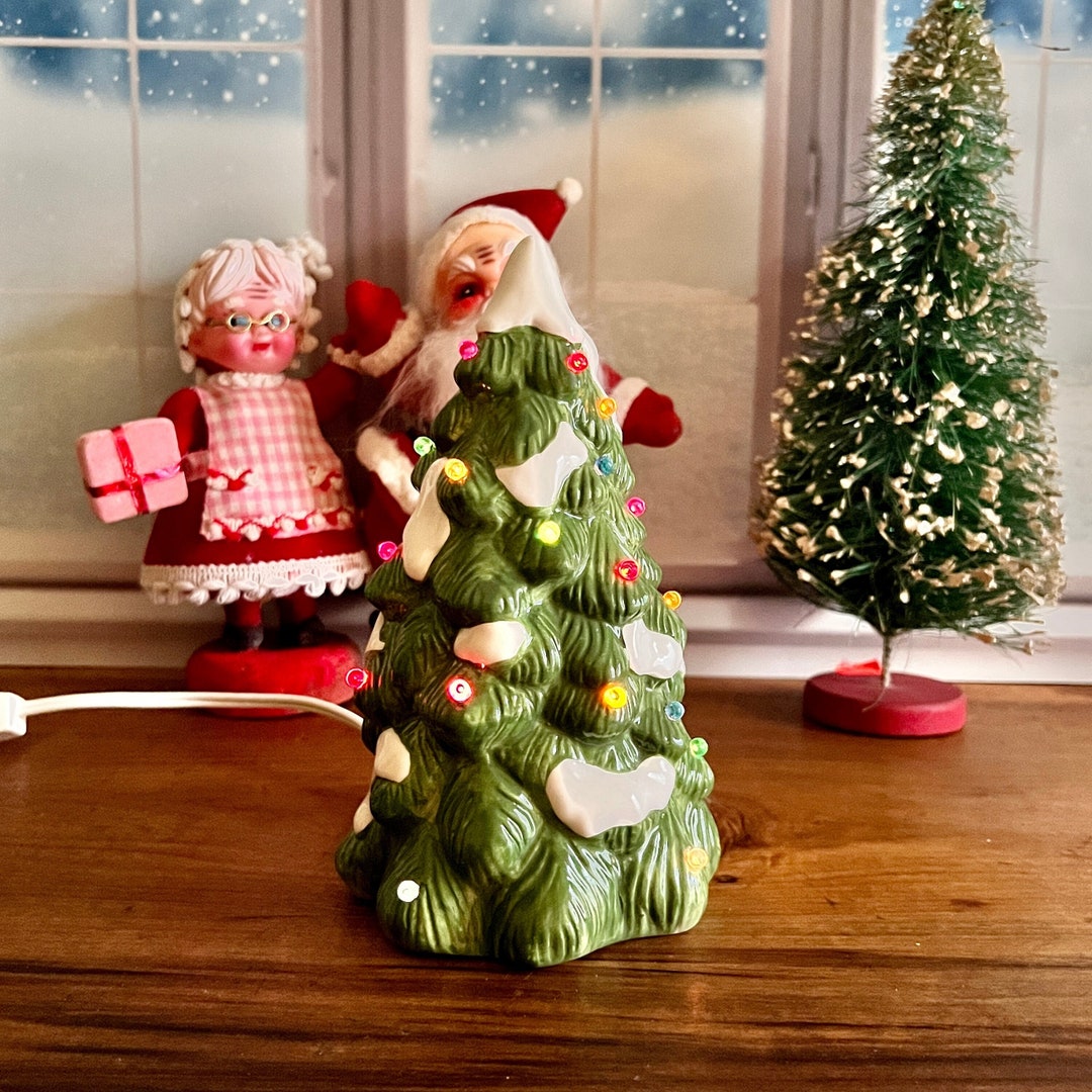 Vintage Lefton Ceramic Christmas Tree Small Ceramic Christmas Etsy