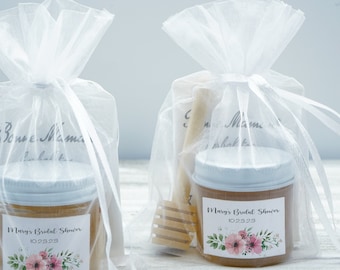 Wedding Favors | Flower Wedding Favors | Floral Bridal Shower | Tea and Honey Favors | Honey Favors | Floral Theme | Spring Wedding