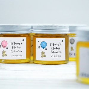 Winnie-the-Pooh Honey Favor | Honey Favors | Winnie-the-Pooh Favors | Baby Shower Favors | Winnie-the-Pooh Baby Shower | Winnie Honey Jar