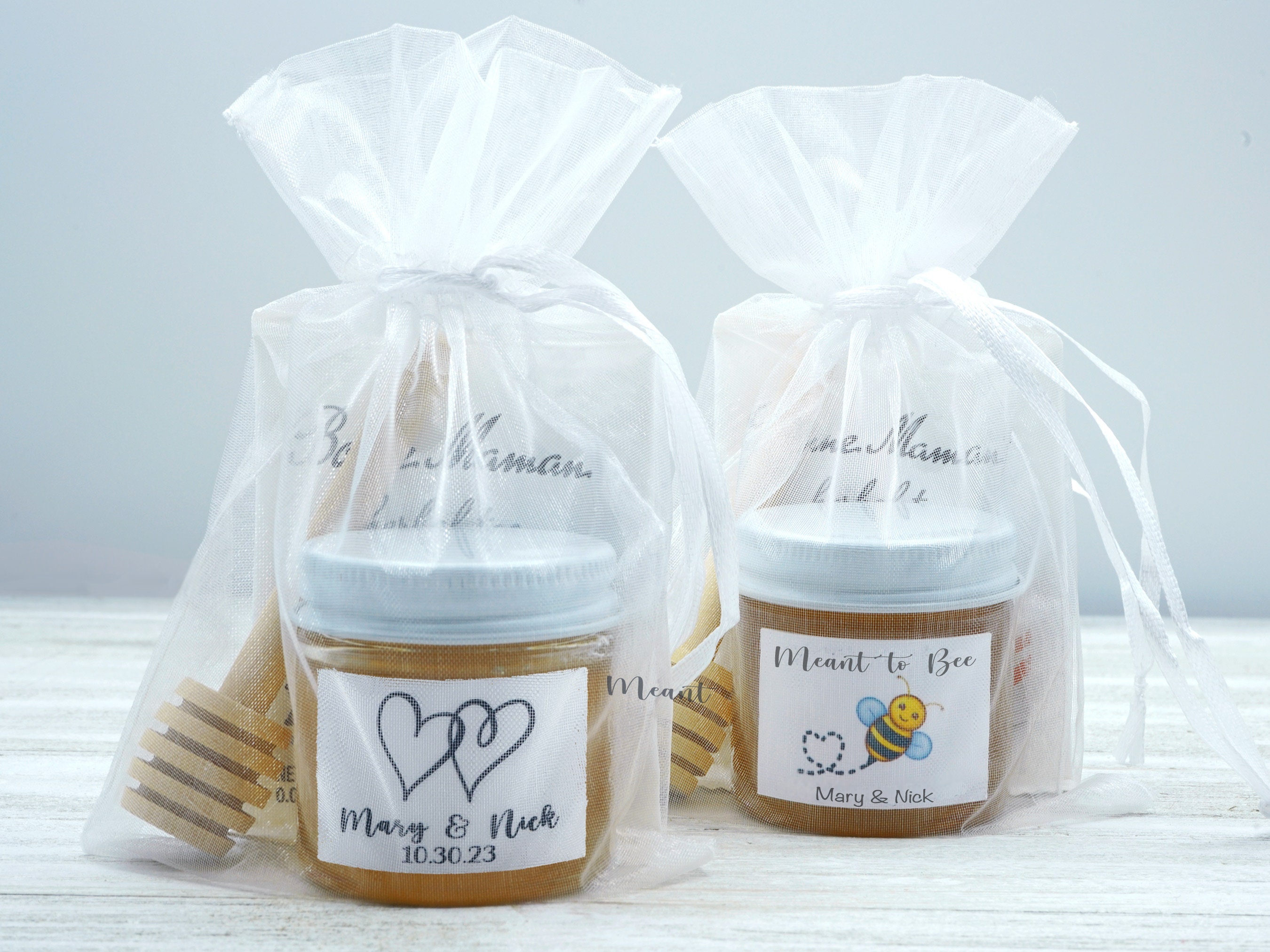 Honey Favors | Wedding Favors | Elegant Favors | Mini Honey Favors | Bride to Bee | Meant to Bee | Personalized Favor | Bridal Shower Favors