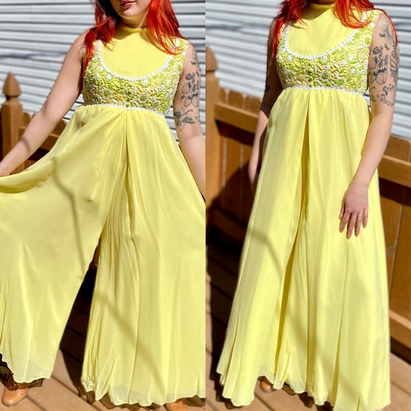 Yellow Jumpsuit Etsy