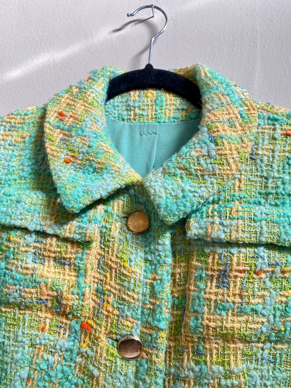 1960s DAVIDOW colorful wool bouclé blazer jacket … - image 6