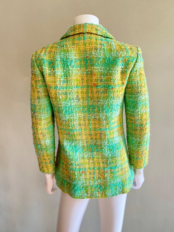 1960s DAVIDOW colorful wool bouclé blazer jacket … - image 3