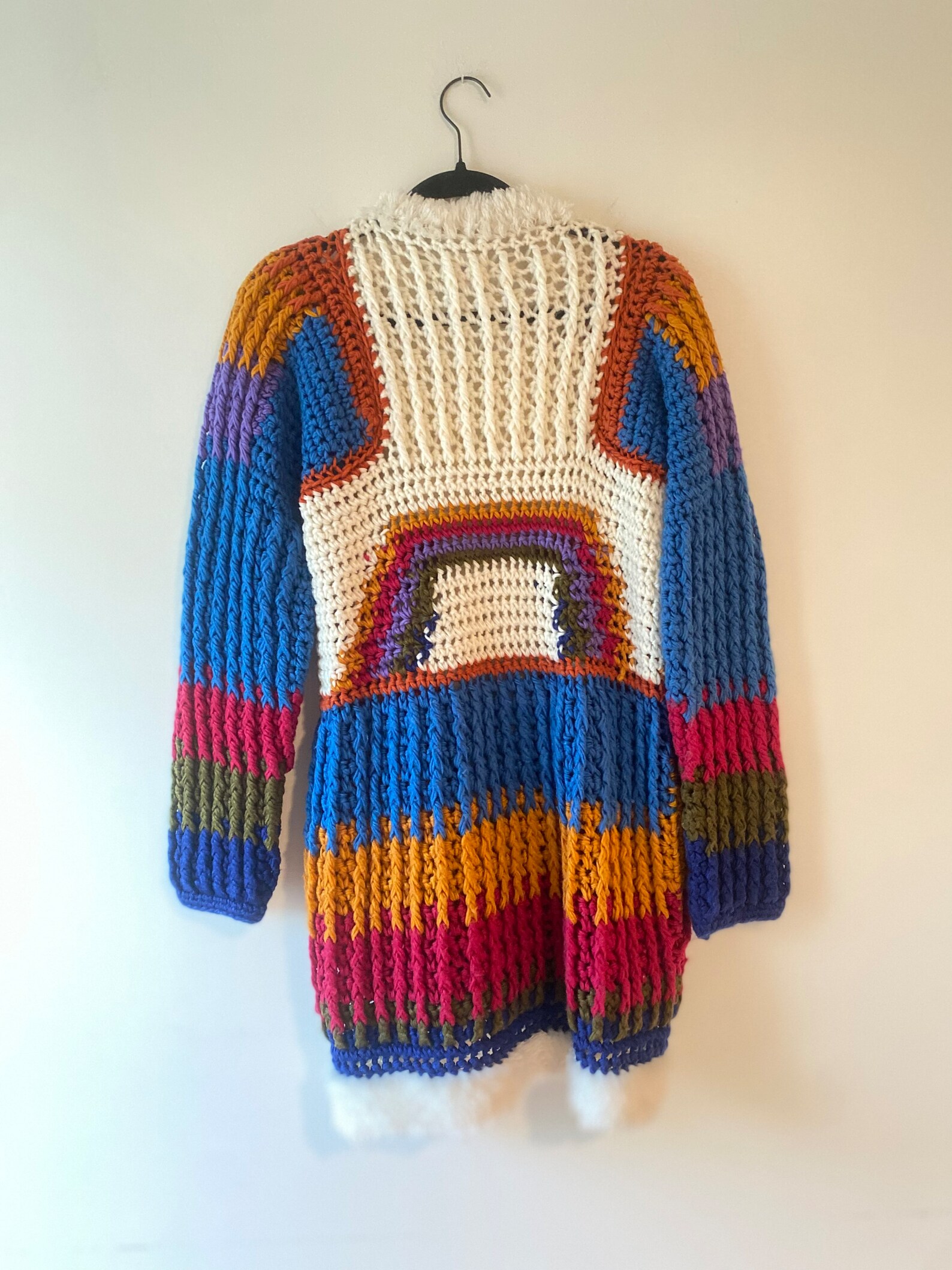 Women's Vintage Crochet Bolero 70s Jacket/Cardigan S/M