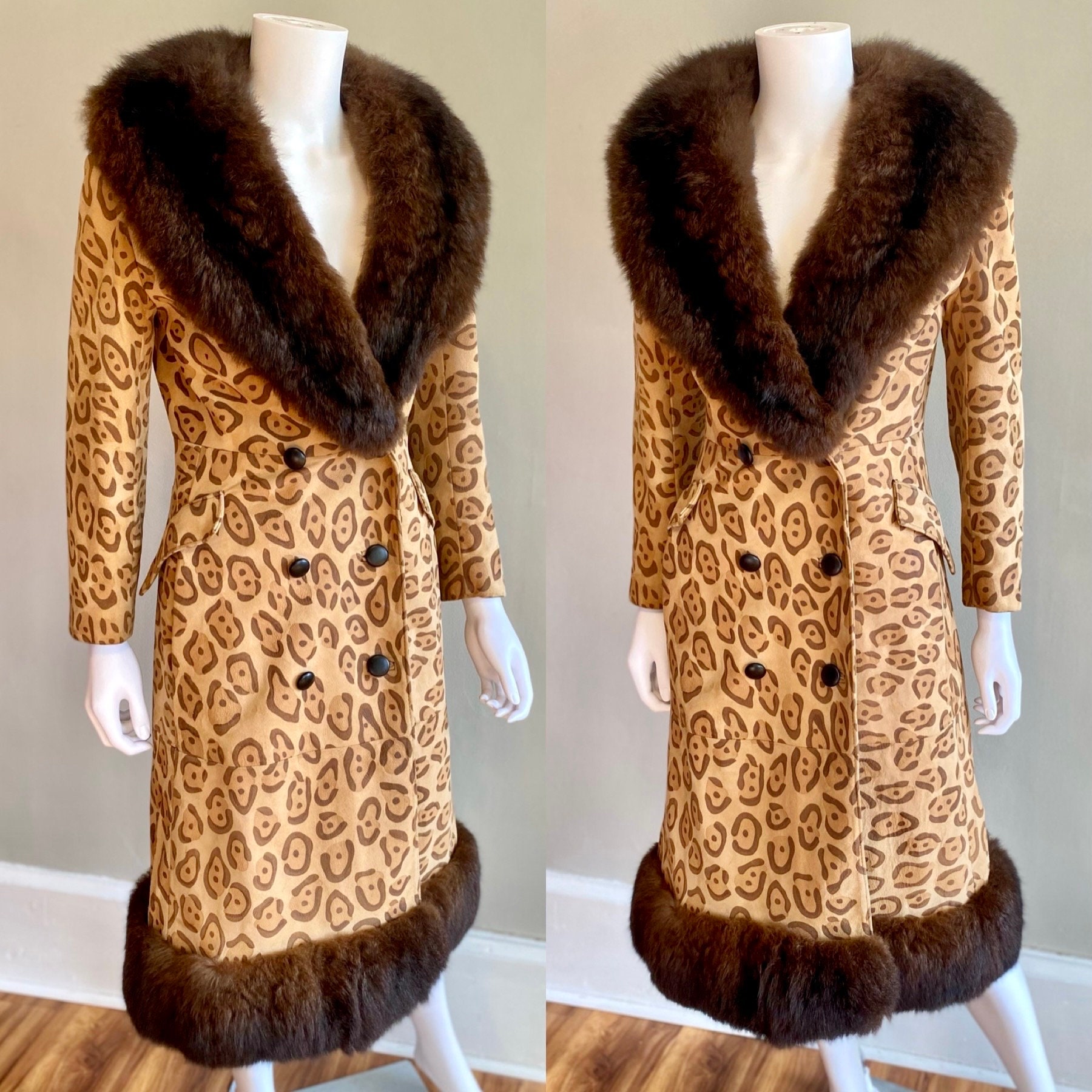 Leopard Leather Coat - Etsy Leopard Leather Coat - Etsy