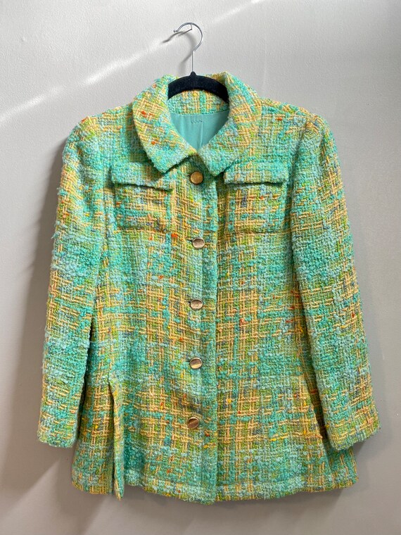 1960s DAVIDOW colorful wool bouclé blazer jacket … - image 5