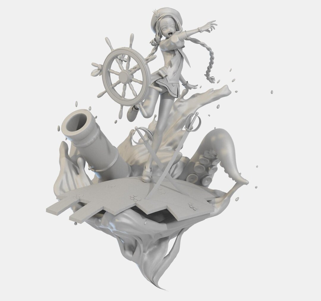 Pirate Girl Grace STL Model STL File 3D Printable Model - Etsy