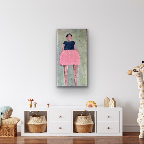 Encaustic painting girls room art girls room decor nursery decor office decor original encaustic art original art painting original artwork