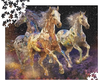 JIGSAW PUZZEL PAARD | Dierenpuzzel | Paardenpuzzel voor kinderen | Onmogelijke paardenpuzzel | Puzzel met 3 paarden | Uniek puzzelspel