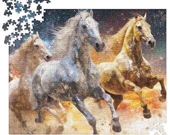 JIGSAW PUZZEL PAARD | Dierenpuzzel | Paardenpuzzel voor kinderen | Onmogelijke paardenpuzzel | Puzzel met 3 paarden | Uniek puzzelspel