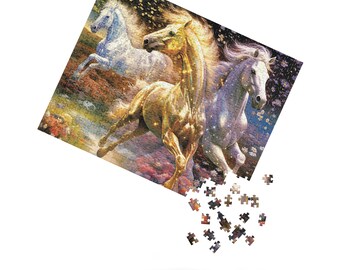 JIGSAW PUZZEL PAARD | Dierenpuzzel | Paardenpuzzel voor kinderen | Onmogelijke paardenpuzzel | Puzzel met 3 paarden | Uniek puzzelspel, Diamond Horses