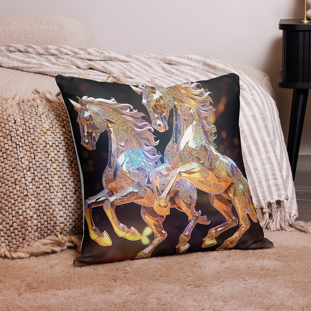HORSE PILLOW COVER Decorative Horse Bedroom Pillow Case Etsy