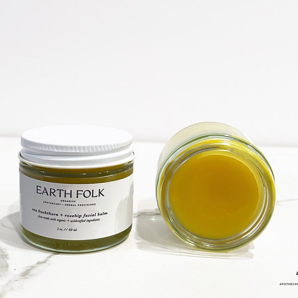 Sea Buckthorn & Rosehip Nourishing Facial Balm, Organic Face Moisturizer, Natural Skincare, Organic Skincare, Face Cream, Natural Skincare