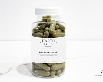 Organic Bladderwrack Capsules, 500mg Vegan Capsules, FREE Shipping, No Fillers, Non GMO, Herbal Supplements
