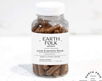 Black Walnut, Wormwood, Pau D&#39;Arco & Clove Capsules, 500mg Vegan Capsules, No Fillers, Non GMO, Herbal Supplements