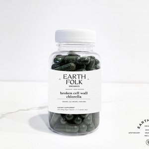 Chlorella Capsules, Broken Cell Wall Chlorella, 500mg Vegan Capsules, FREE Shipping, No Fillers, Non GMO, Herbal Supplements