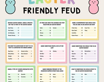 Easter Friendly Feud Game | Printable Easter Game | Easter Feud Game | Easter Party Game