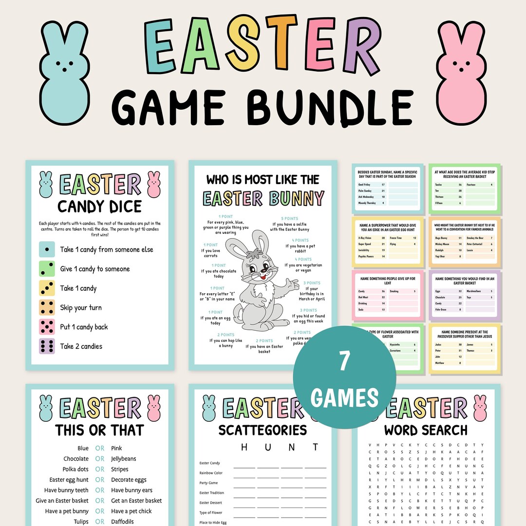 Easter Game Bundle | Easter Party Games | Printable Games | Easter ...