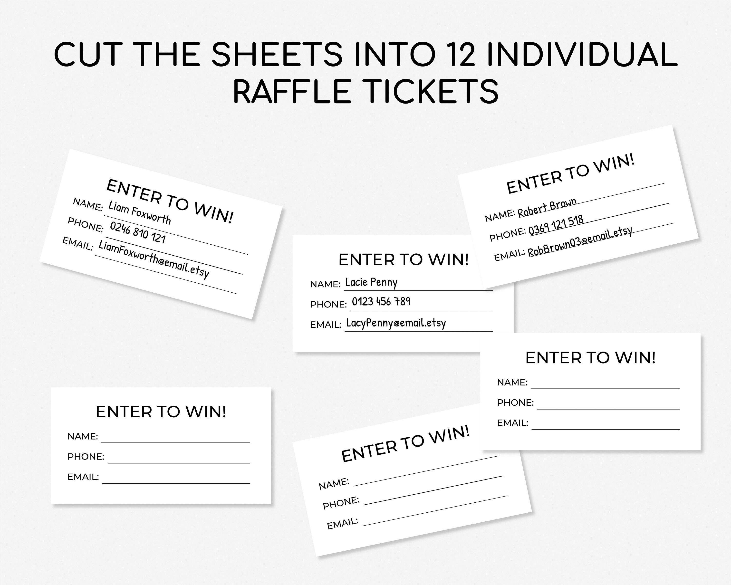 thumbnail image 2 of Buy SBLABELS 100 Raffle Tickets / 2" X 3.5" Contest Tickets/Giveaways 2 of 12