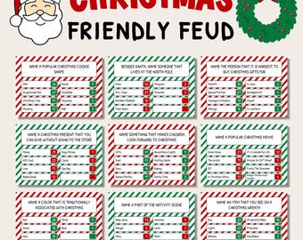 Weihnachten Quiz Spiel | Weihnachtsfreundliches Fehden-Spiel | Weihnachts-Party-Spiel | Druckbares Weihnachtsspiel | Weihnachtliches Familienspiel