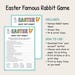 Easter Name That Famous Rabbit Game | Printable Easter Game | Easter ...