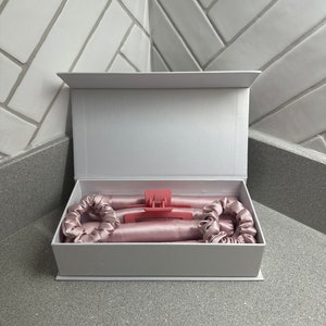 Dirty pink | heatless silk hair curlers | 100% mulberry | SMALL heatless curl hair| curling ribbon SET | PURE Silk