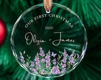 Adorno personalizado para la primera Navidad de casados: recuerdo para una nueva pareja