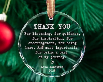 Thank you glass ornament gift, Thank you Gift,Thank You Gift for Doctor, We thank you Gift,Appreciation Gift, Retirement Gift