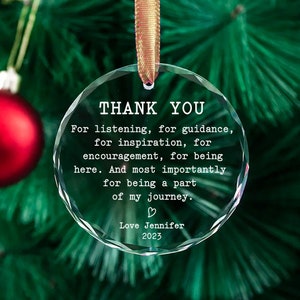 Thank you glass ornament gift, Thank you Gift,Thank You Gift for Doctor, We thank you Gift,Appreciation Gift, Retirement Gift