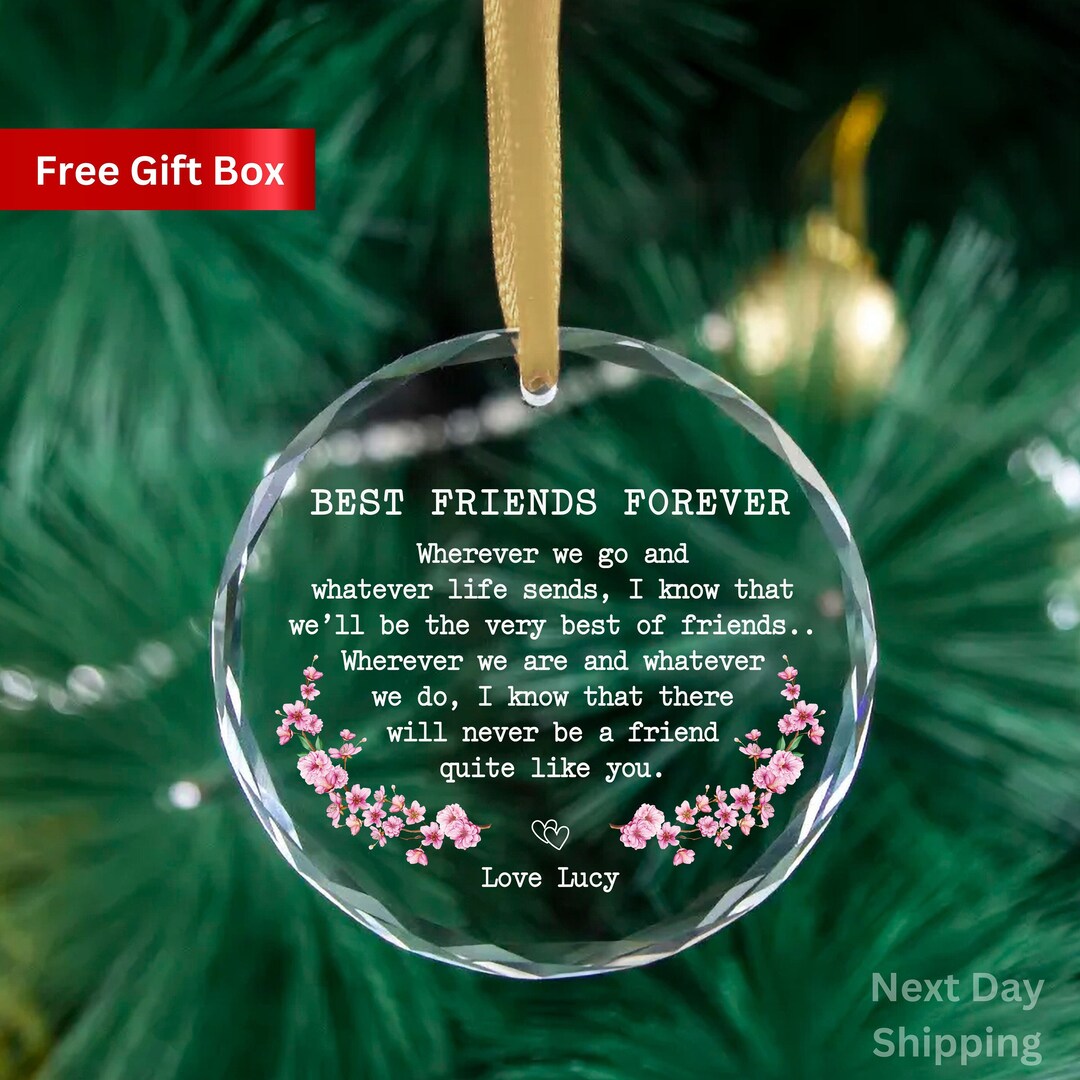 Best Friends Forever Heart Ornament Gift BFF Friendship Gift, Ceramic ...