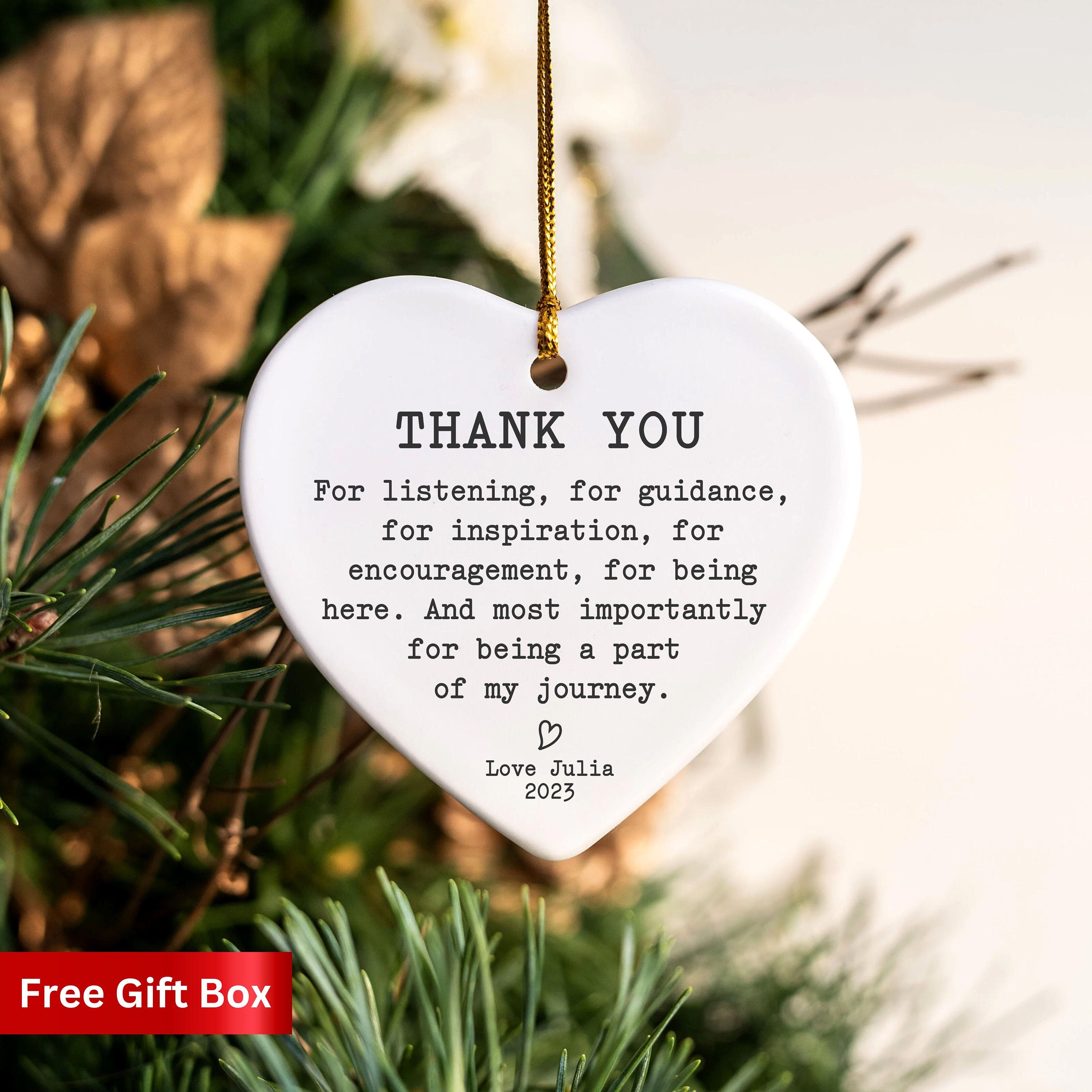 Thank You Ornament Gift, Thank You Gift,thank You Gift for Doctor