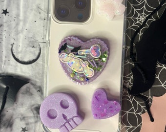 Layout 1 - Creepy Kawaii Decoden Phonecase -CUSTOM MTO LAYOUT for iPhone or ZFlip models!