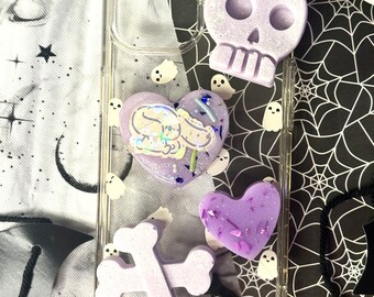 Layout 2 - Creepy Kawaii Decoden Phonecase -CUSTOM MTO LAYOUT for iPhone or ZFlip models!