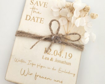 Save the Date Cards Wedding Engagement Announcement Boho