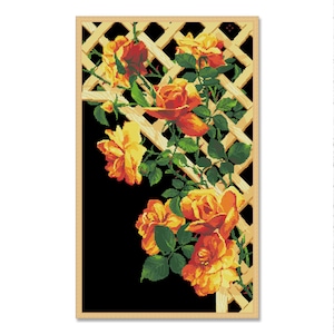 Yellow Roses, Counted Cross Stitch Pattern, PDF Digital Pattern, Summer Garden Flowers, Xstitch Pattern, Floral Chart, Instant Download