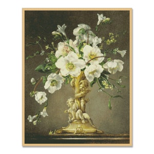 Vintage Bouquet, Cross Stitch Pattern, PDF Digital Pattern, Garden Bouquet, Spring Flowers, Xstitch Pattern, Floral Chart, Instant Download