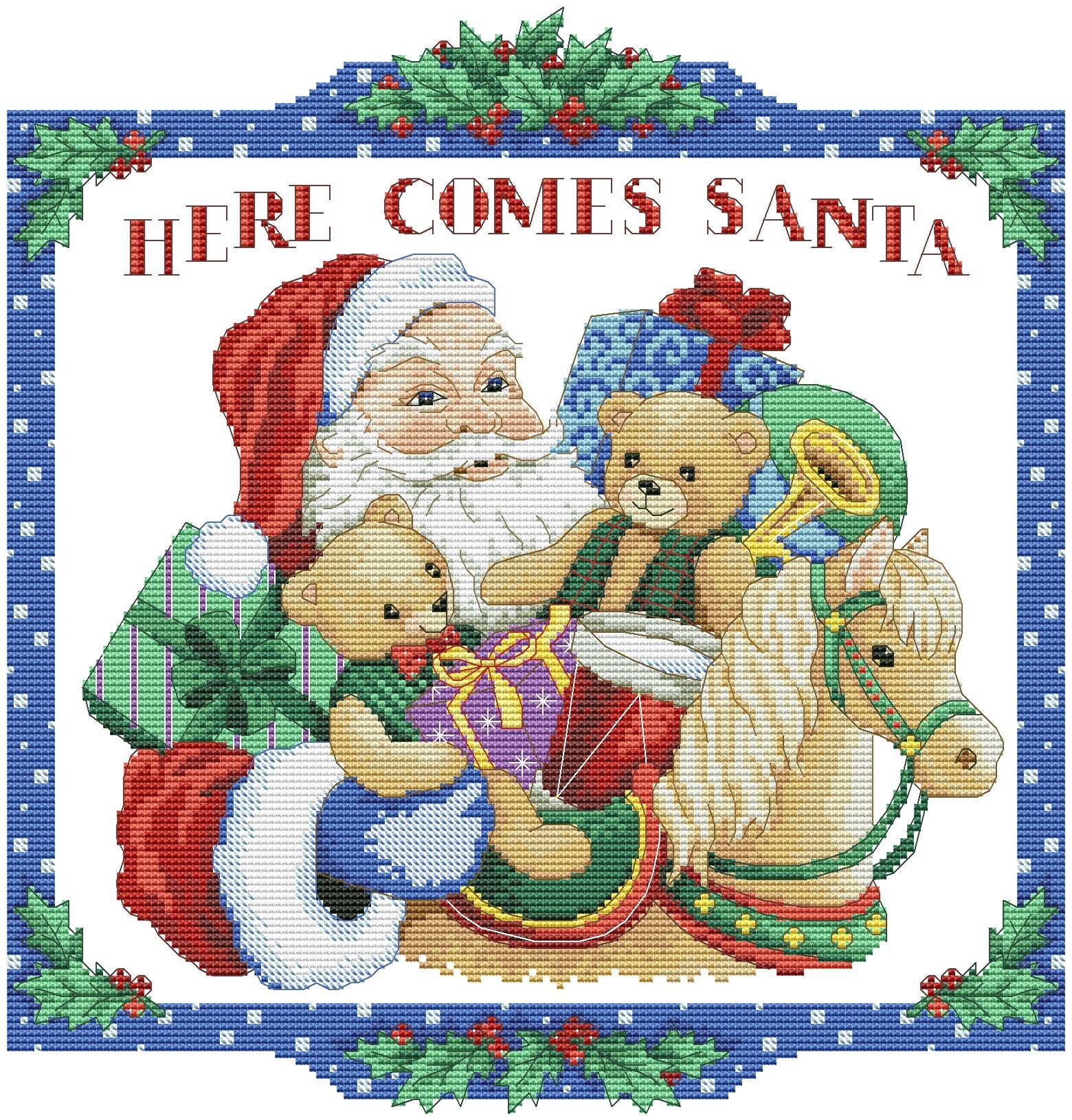 Beloved Santa Counted Cross Stitch Pattern Winter Santa - Etsy
