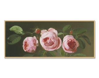 Bouquet Pink Roses, Cross Stitch Pattern, PDF Digital Pattern, Spring Garden Flowers, Xstitch Pattern, Floral Chart, Instant Download
