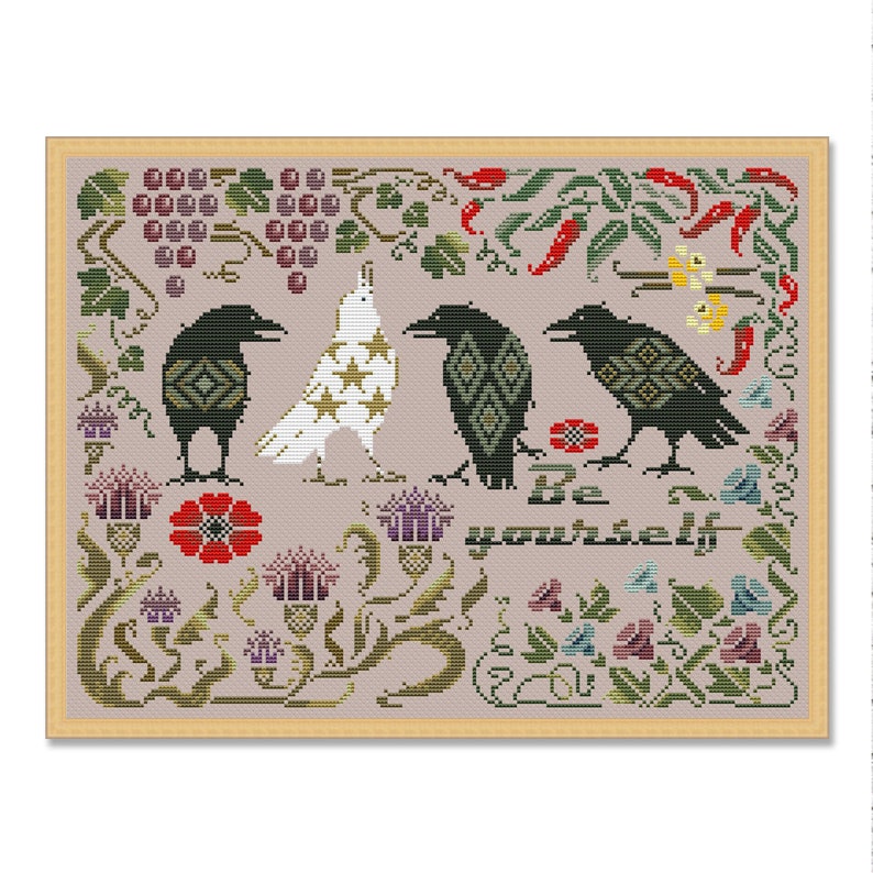 Be Yourself Crow Sampler from My Blue Violet Mood