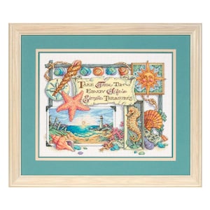 Enkla skatter, Räknat korsstygnsmönster, Sommarlandskap, Handbroderi, Nålarbetsdiagram, Digitalt mönster, Måsar, Fyr