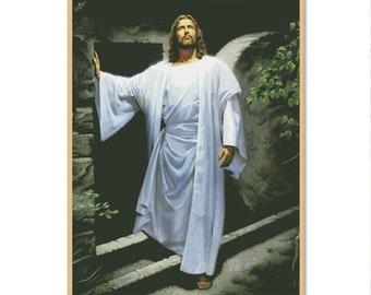 Jesus, Counted Cross Stitch Pattern, Digital Pattern, Modern Wall Decor, People Pattern, Needlepoint Chart, Religion chart