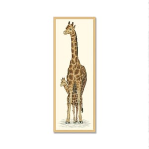 Cross Stitch Pattern African Giraffe Mother and Baby Digital Pattern Savannah animals Hand Embroidery Needlepoint Chart Instant Download PDF