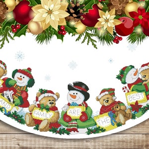 Christmas Tree Skirt, The Best Gifts, Spirit of Christmas, Counted Cross Stitch Pattern, Merry Christmas, Needlework, Instant download
