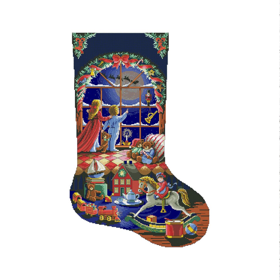 Christmas Stocking, Must Be St Nick, Counted Cross Stitch Pattern ...