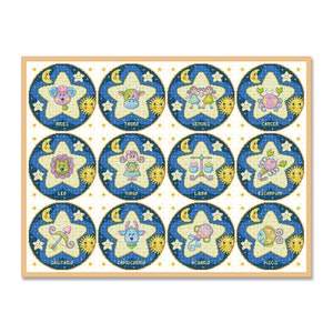 Signos del Zodíaco, Patrón de Punto de Cruz Contado, Planetas, Constelaciones, Espacio (PDF Digital), Decoración Moderna, Patrón Xstitch, Gráfico de Punto de Cruz Fácil