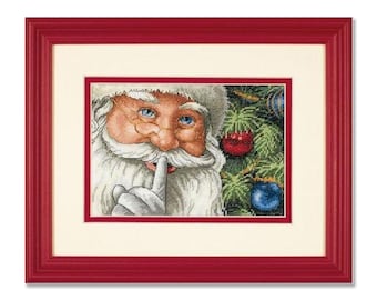 Santa's Secret, Kreuzstichmuster, Winter, Weihnachtsmann, Schnee, Urlaub, Weihnachten, Dekoration, Instant Download PDF