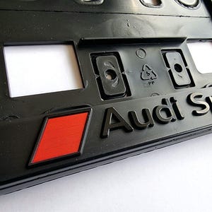 Audi Sport License Number plate holders set x2 EU RS, S