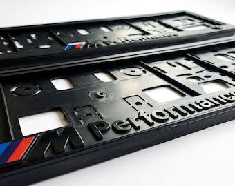 M Performance License Number plate holders set x2 EU BMW